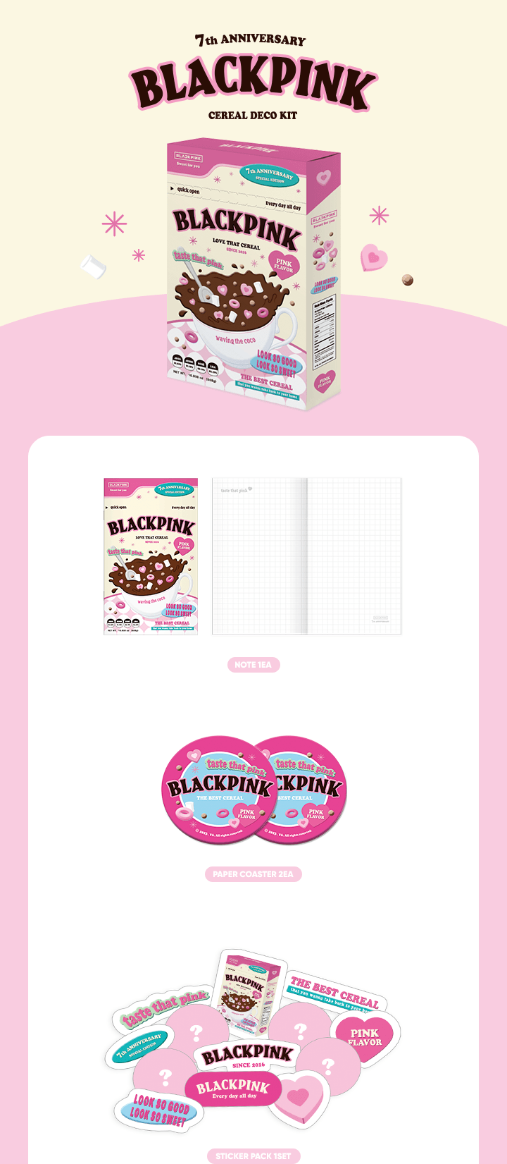 BLACKPINK 2023 DEBUT ANNIVERSARY CEREAL DECO KIT