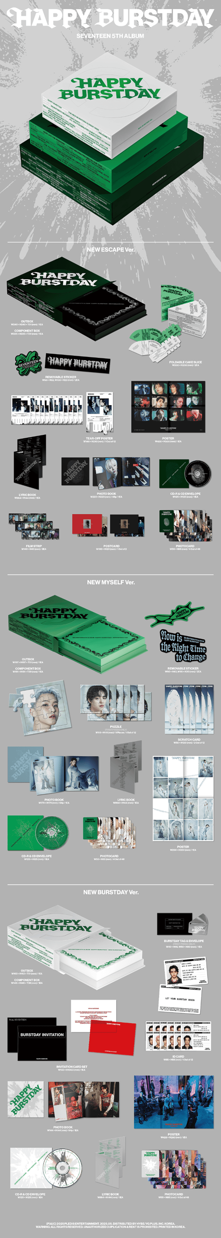 SEVENTEEN 5th Album ‘HAPPY BURSTDAY’ (Photobook ver.)