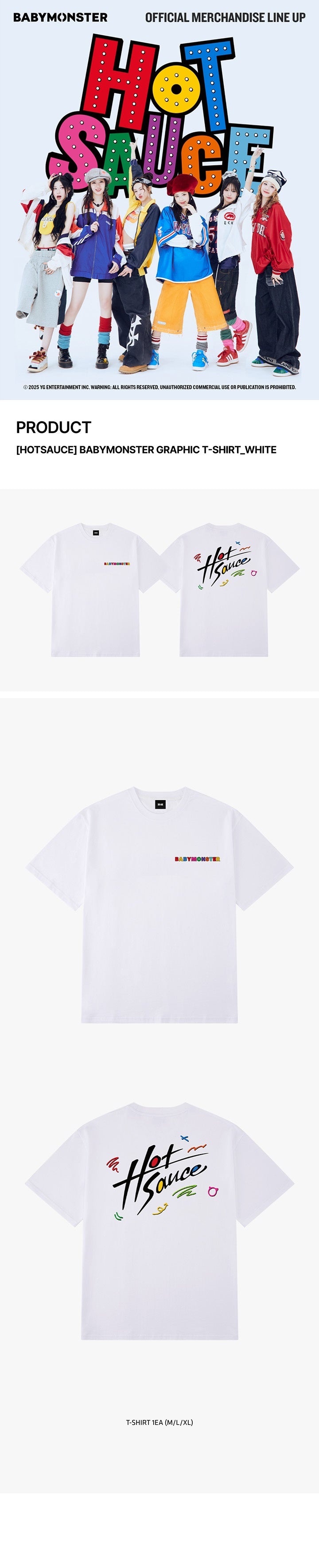 BABYMONSTER <HOT SAUCE> OFFICIAL MERCH (T-SHIRT)