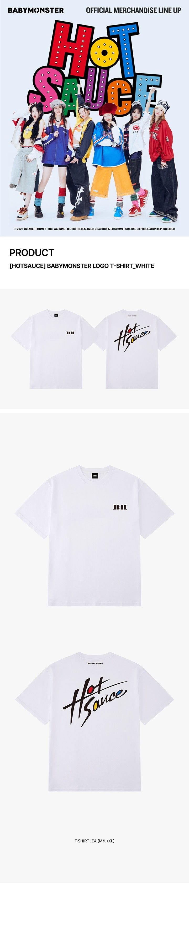 BABYMONSTER <HOT SAUCE> OFFICIAL MERCH (T-SHIRT)