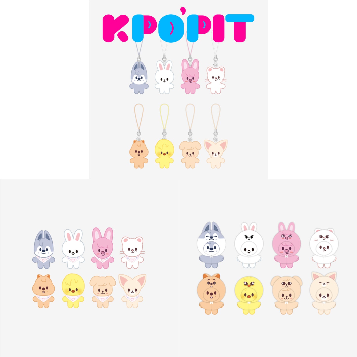 Stray Kids 5TH FANMEETING [SKZ 5'CLOCK] - SKZOO KEYRING MICRO Ver./PLUSH 10CM Ver./10CM PLUSH OUTFIT